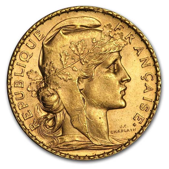 1904 France Gold 20 Francs Rooster BU 1904 France Gold 20 Francs Rooster BU