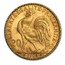 1904 France Gold 20 Francs Rooster BU