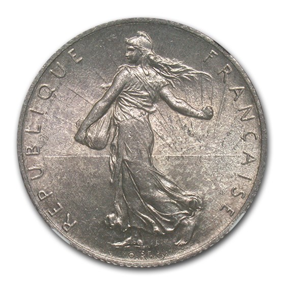 1904 France Silver 2 Francs Sower MS-64 NGC 1904 France Silver 2 Francs Sower MS-64 NGC