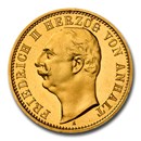 1904 German States Anhalt-Dessau Gold 20 Mark PF-64 NGC (CAMEO) 1904 German States Anhalt-Dessau Gold 20 Mark PF-64 NGC (CAMEO)