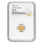 1904 Gold $1.00 Lewis and Clark MS-66 NGC