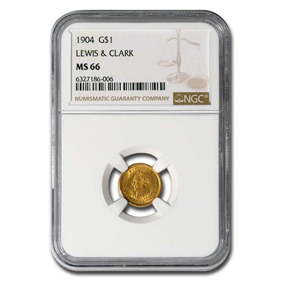 1904 Gold $1.00 Lewis and Clark MS-66 NGC