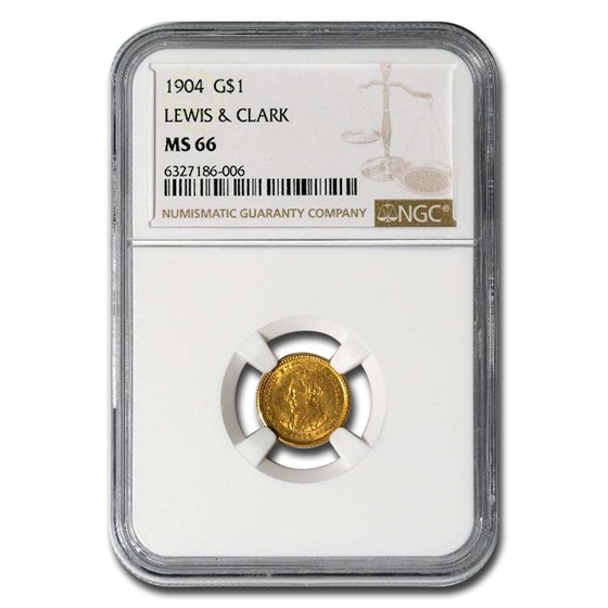 1904 Gold $1.00 Lewis and Clark MS-66 NGC 1904 Gold $1.00 Lewis and Clark MS-66 NGC