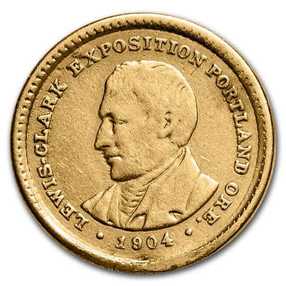 1904 Gold $1.00 Lewis & Clark AU Details 1904 Gold $1.00 Lewis & Clark AU Details