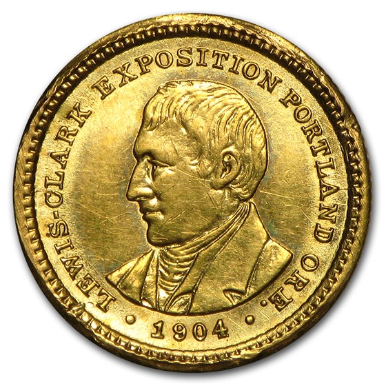 1904 Gold $1.00 Lewis & Clark AU