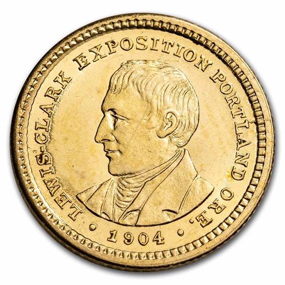 1904 Gold $1.00 Lewis & Clark BU 1904 Gold $1.00 Lewis & Clark BU