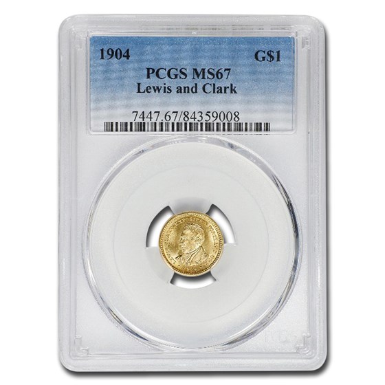 1904 Gold $1.00 Lewis & Clark Commem MS-67 PCGS 1904 Gold $1.00 Lewis & Clark Commem MS-67 PCGS