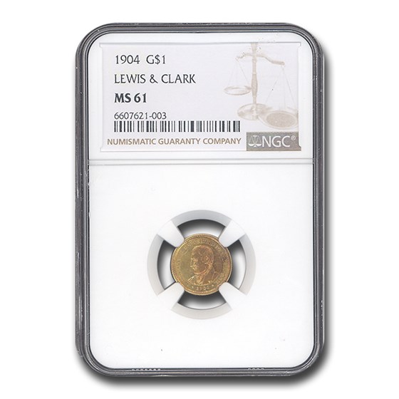 1904 Gold $1.00 Lewis & Clark MS-61 NGC 1904 Gold $1.00 Lewis & Clark MS-61 NGC