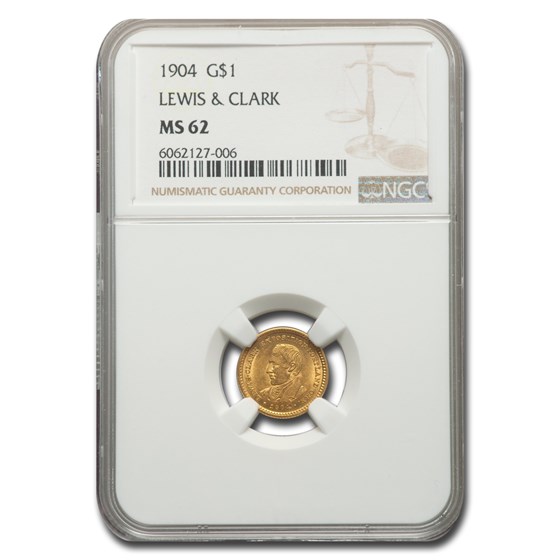 1904 Gold $1.00 Lewis & Clark MS-62 NGC 1904 Gold $1.00 Lewis & Clark MS-62 NGC