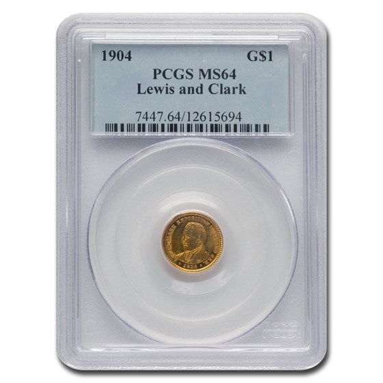 1904 Gold $1.00 Lewis & Clark MS-64 PCGS 1904 Gold $1.00 Lewis & Clark MS-64 PCGS