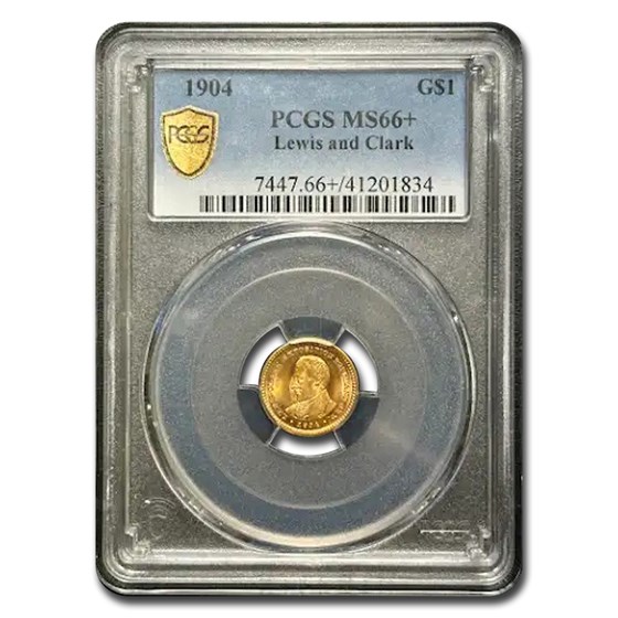 1904 Gold $1.00 Lewis & Clark MS-66+ PCGS 1904 Gold $1.00 Lewis & Clark MS-66+ PCGS