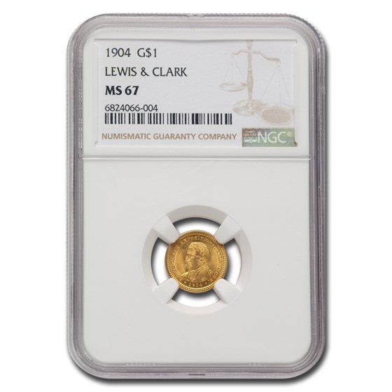 1904 Gold $1.00 Lewis & Clark MS-67 NGC 1904 Gold $1.00 Lewis & Clark MS-67 NGC