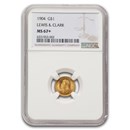 1904 Gold $1.00 Lewis & Clark MS-67+ NGC