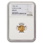 1904 Gold $1.00 Lewis & Clark MS-67+ NGC