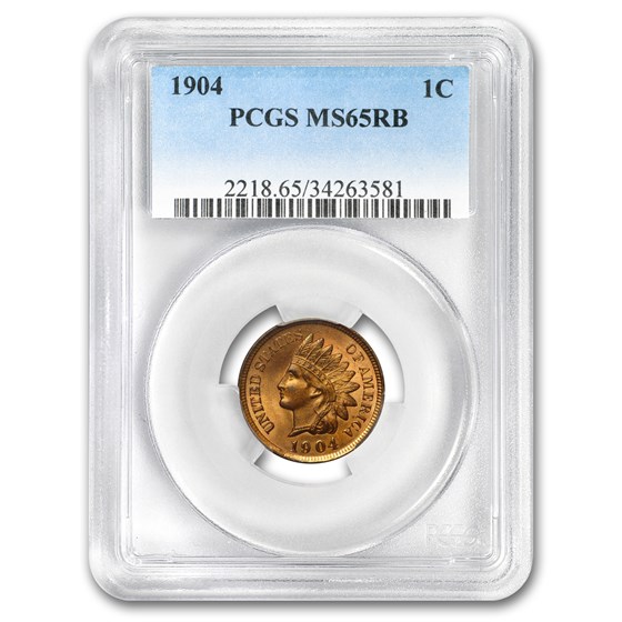 1904 Indian Head Cent MS-65 PCGS (Red/Brown) 1904 Indian Head Cent MS-65 PCGS (Red/Brown)