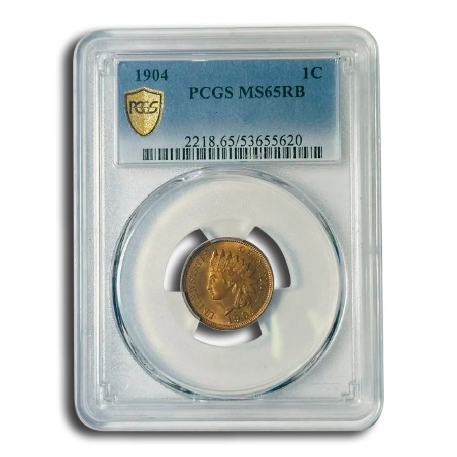 1904 Indian Head Cent MS-65 PCGS (Red/Brown)