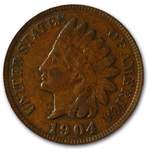 1904 Indian Head Cent VF 1904 Indian Head Cent VF