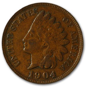 1904 Indian Head Cent VF