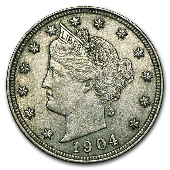 1904 Liberty Head V Nickel AU 1904 Liberty Head V Nickel AU