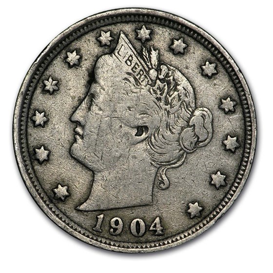 1904 Liberty Head V Nickel Fine 1904 Liberty Head V Nickel Fine