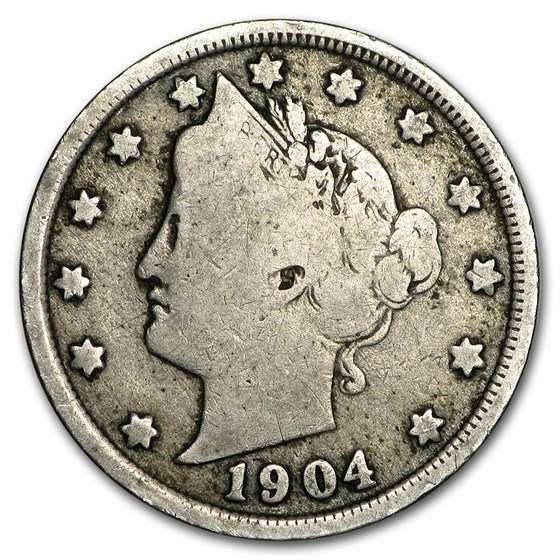 1904 Liberty Head V Nickel Good+ 1904 Liberty Head V Nickel Good+