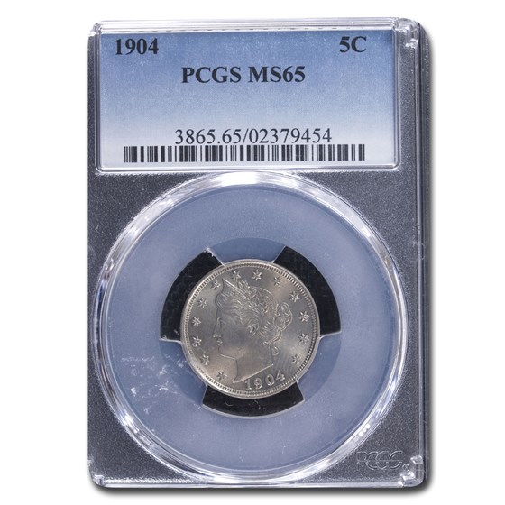 1904 Liberty Head V Nickel MS-65 PCGS 1904 Liberty Head V Nickel MS-65 PCGS
