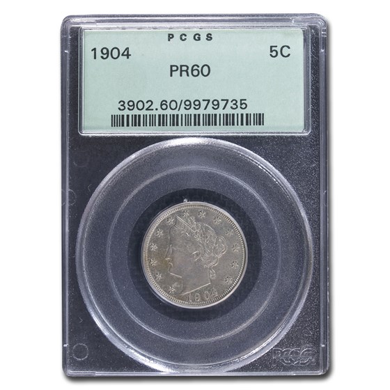 1904 Liberty Head V Nickel PR-60 PCGS 1904 Liberty Head V Nickel PR-60 PCGS