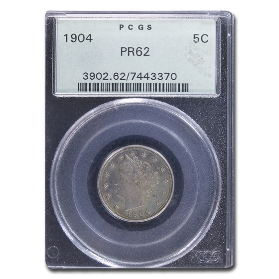 1904 Liberty Head V Nickel PR-62 PCGS 1904 Liberty Head V Nickel PR-62 PCGS
