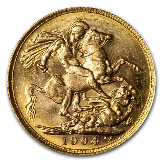 1904-M Australia Gold Sovereign Edward VII BU 1904-M Australia Gold Sovereign Edward VII BU