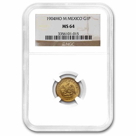 1904 Mo M Mexico Gold Peso MS-64 NGC 1904 Mo M Mexico Gold Peso MS-64 NGC