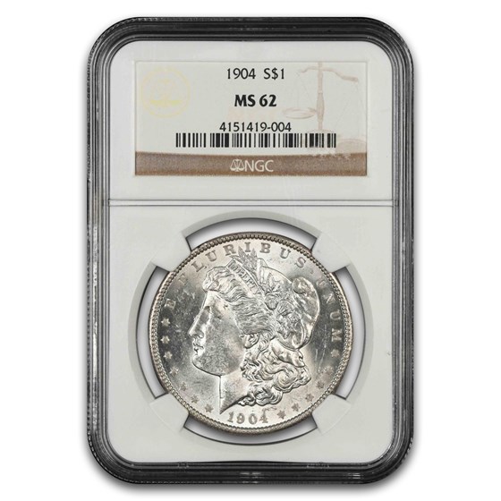 1904 Morgan Dollar MS-62 NGC