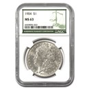 1904 Morgan Dollar MS-63 NGC (Green Label)