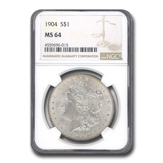 1904 Morgan Dollar MS-64 NGC 1904 Morgan Dollar MS-64 NGC