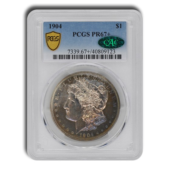 1904 Morgan Dollar PR-67+ PCGS CAC 1904 Morgan Dollar PR-67+ PCGS CAC
