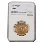 1904-O $10 Liberty Gold Eagle AU-58 NGC