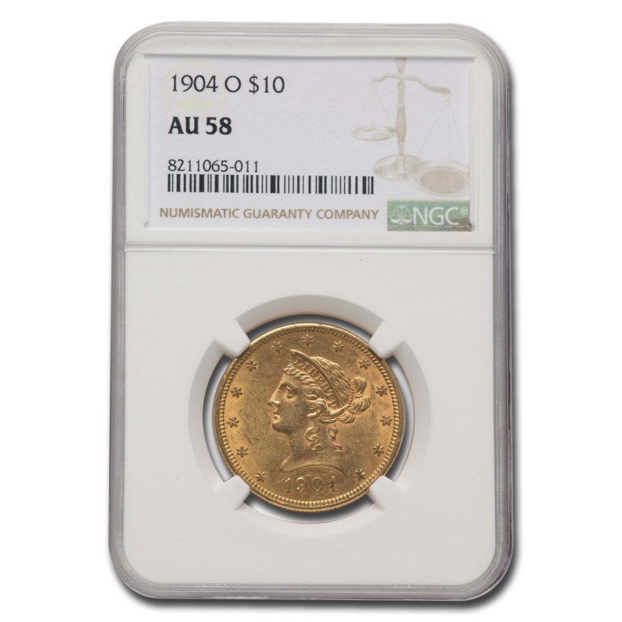 1904-O $10 Liberty Gold Eagle AU-58 NGC