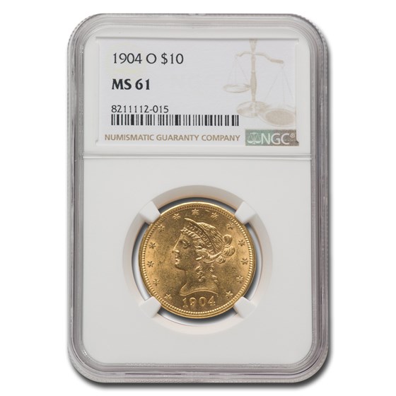 1904-O $10 Liberty Gold Eagle MS-61 NGC 1904-O $10 Liberty Gold Eagle MS-61 NGC
