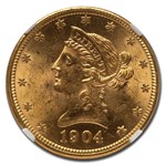 1904-O $10 Liberty Gold Eagle MS-62 NGC