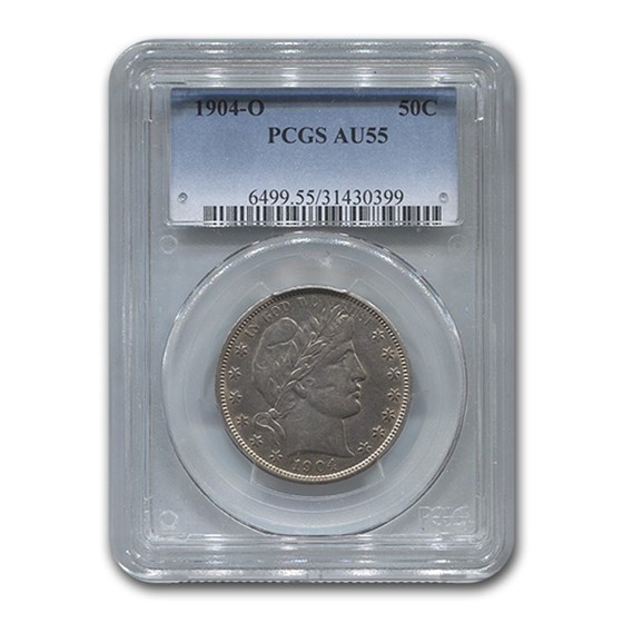 1904-O Barber Half Dollar AU-55 PCGS 1904-O Barber Half Dollar AU-55 PCGS