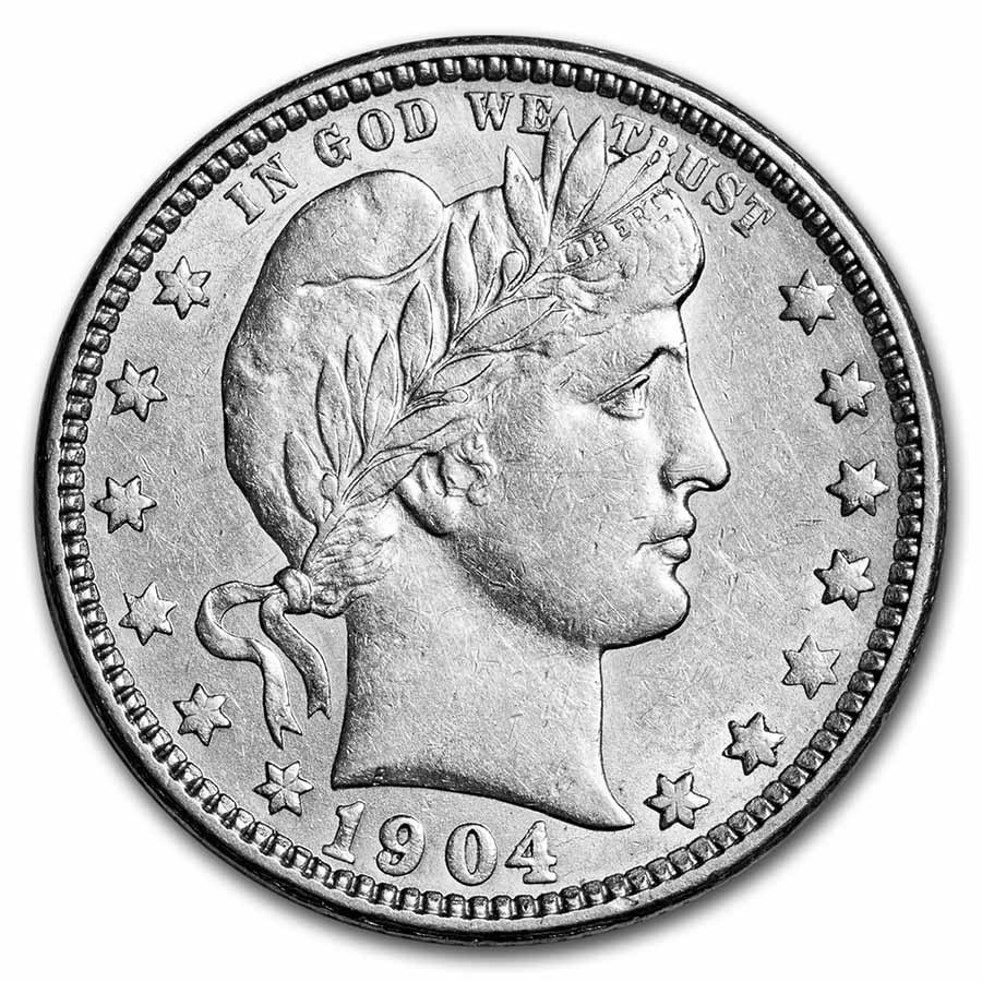 Buy 1904O Barber Quarter AU APMEX