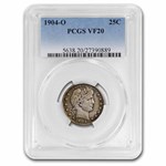 1904-O Barber Quarter VF-20 PCGS
