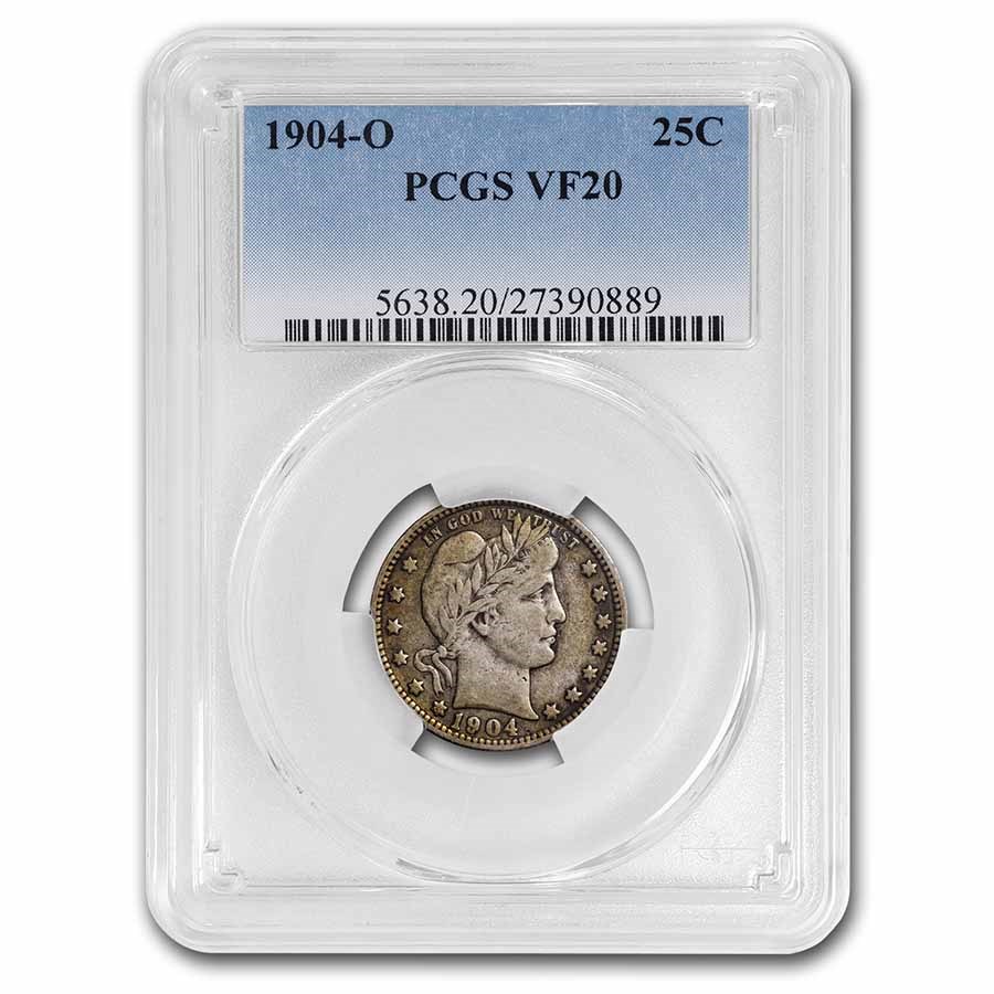1904-O Barber Quarter VF-20 PCGS
