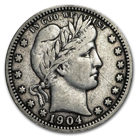 1904-O Barber Quarter VF 1904-O Barber Quarter VF