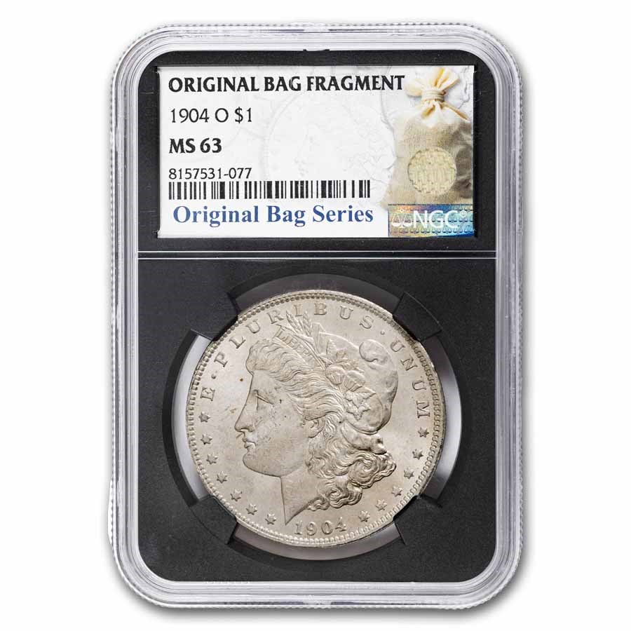 1904-O Morgan Dollar MS-63 NGC (Original Bag Fragment)