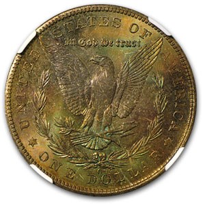 1904-O Morgan Dollar MS-64 NGC (Black & Green Rev Toning) 1904-O Morgan Dollar MS-64 NGC (Black & Green Rev Toning)
