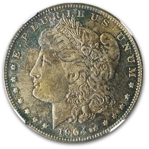 1904-O Morgan Dollar MS-64 NGC (Nice Obv & Rev Toning) 1904-O Morgan Dollar MS-64 NGC (Nice Obv & Rev Toning)