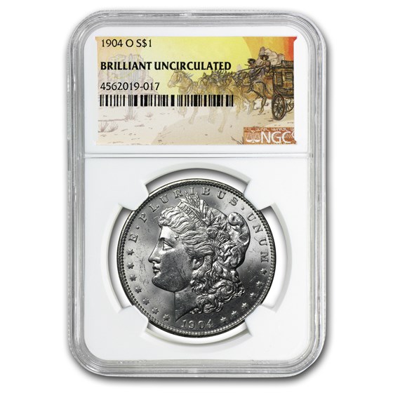 1904-O Stage Coach Morgan Dollar BU NGC