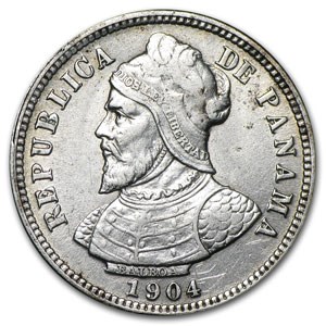 1904 Panama Silver 10 Centesimos AU (Details)