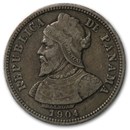 1904 Panama Silver 10 Centesimos XF