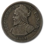 1904 Panama Silver 10 Centesimos XF